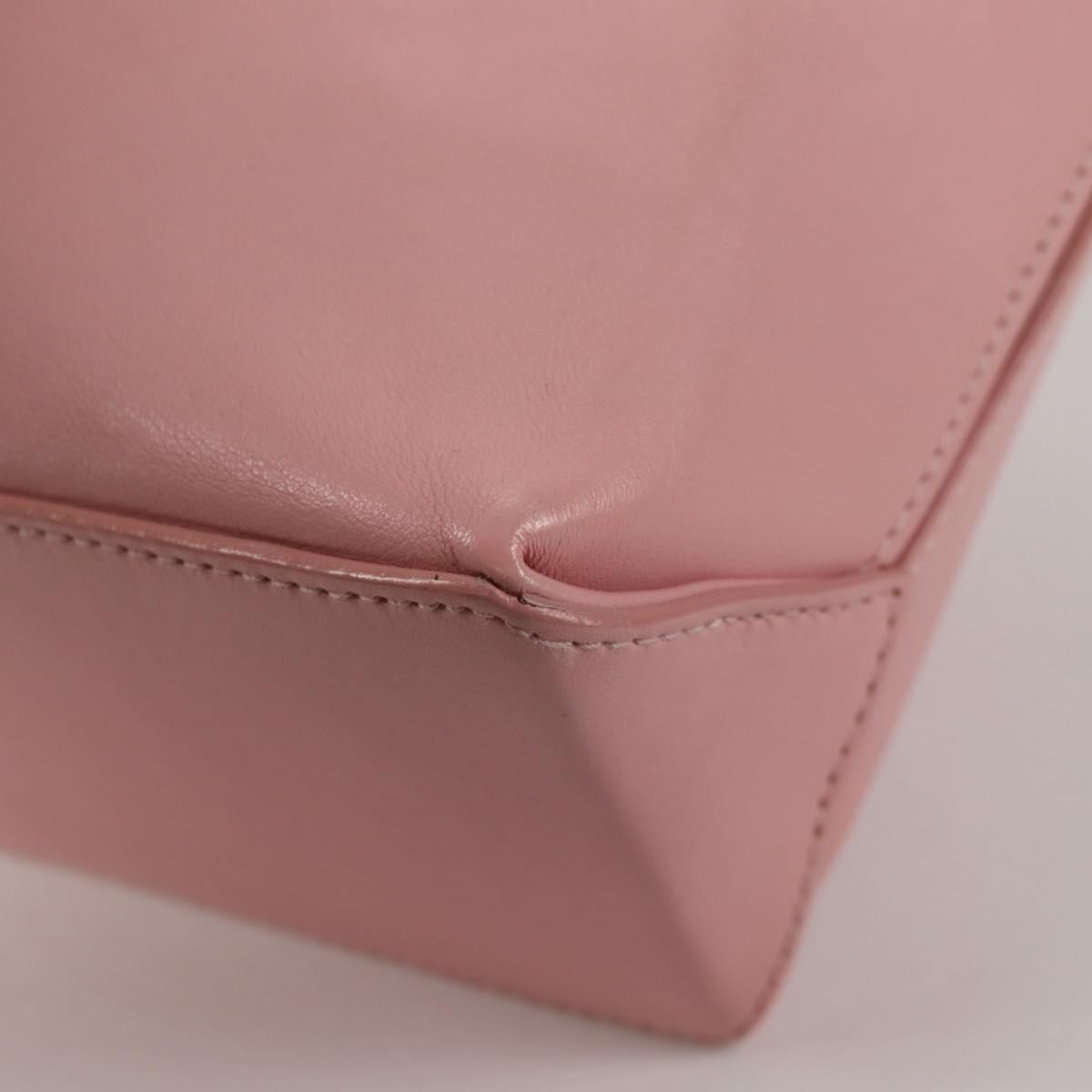 Chanel Essential Shopping Tote Leather, PINK, LEATHER, Tote bag