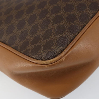 Celine Vintage Macadam Shoulder Bag Canvas and Leather, BROWN, CANVAS, Shoulder bag