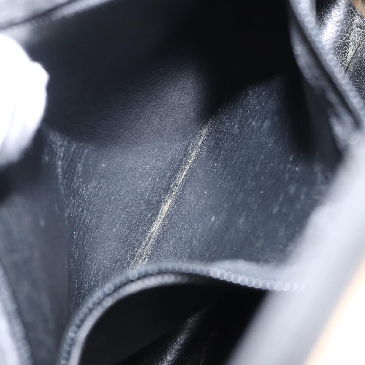 Christian Dior Vintage CD Logo Shoulder Bag Leather, GRAY, LEATHER, Shoulder bag