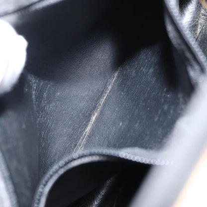 Christian Dior Vintage CD Logo Shoulder Bag Leather, GRAY, LEATHER, Shoulder bag