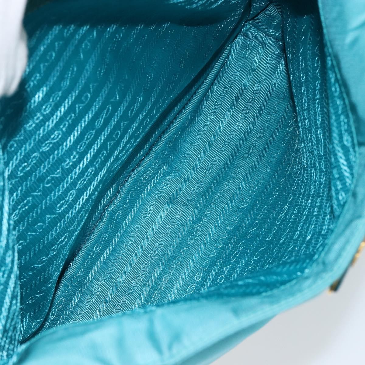 Prada Vintage Handbag Tessuto, TURQUOISE, NYLON, Handbag