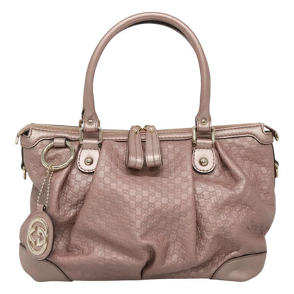 Gucci Sukey Top Handle Satchel Microguccissima Leather, PINK, LEATHER, Tote bag