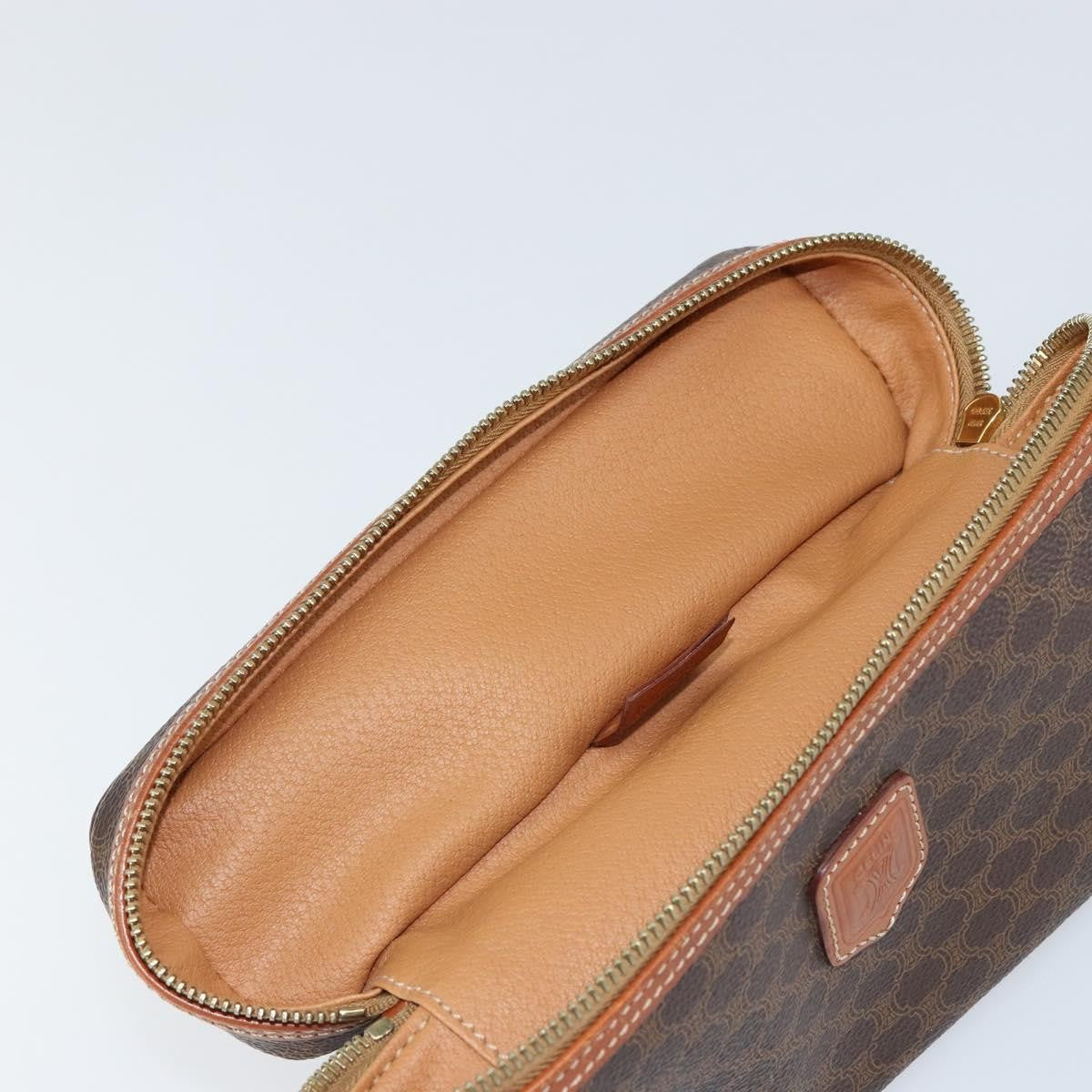 Celine Macadam Vanity Bag Canvas, BROWN, CANVAS, Handbag