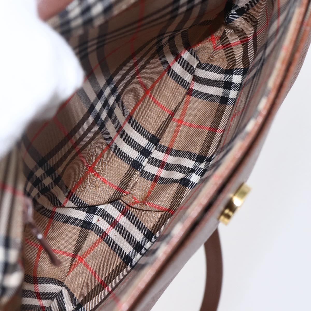 Burberry Vintage Shoulder Bag Leather, BROWN, LEATHER, Shoulder bag
