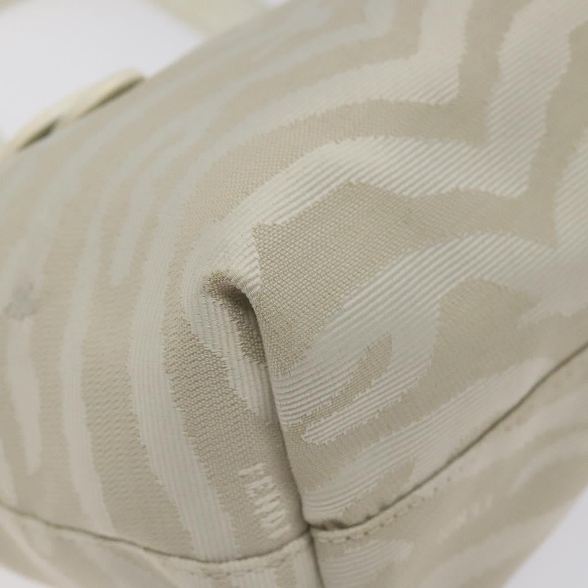 Fendi Vintage Tiger Tote Canvas, WHITE, CANVAS, Tote bag