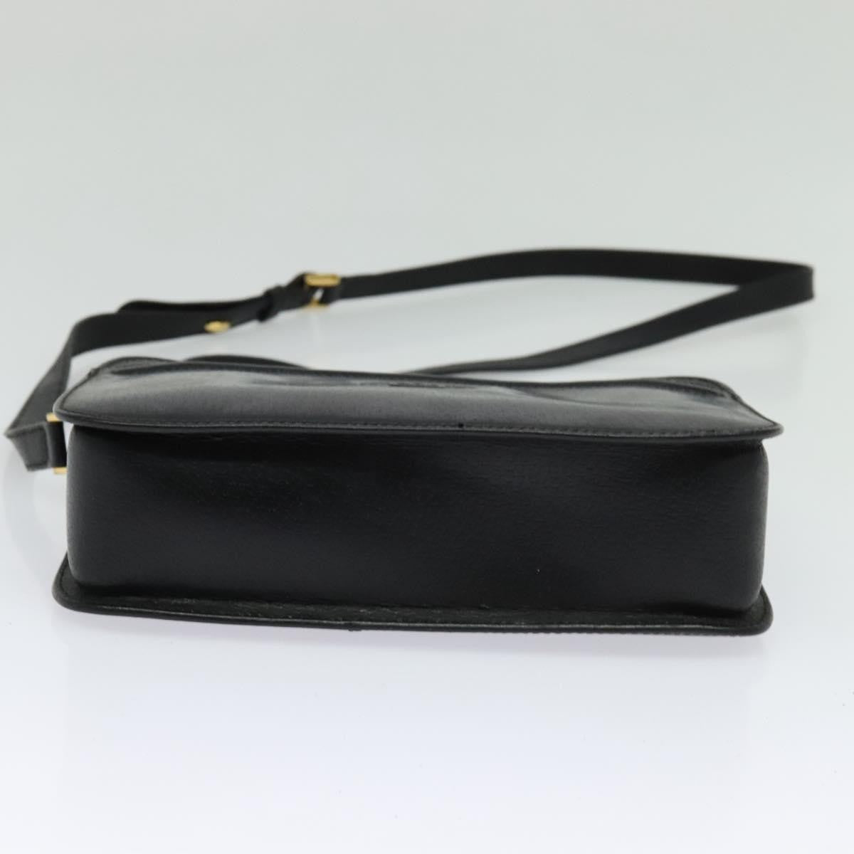 Gucci Vintage double G logo shoulder bag Leather, BLACK, LEATHER, Shoulder bag