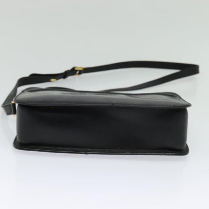 Gucci Vintage double G logo shoulder bag Leather, BLACK, LEATHER, Shoulder bag