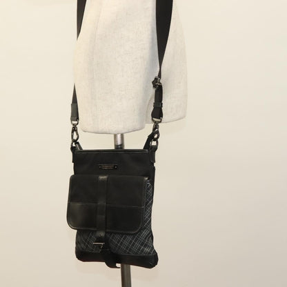 Burberry Front Pocket Messenger Bag Haymarket Canvas, BLACK, CANVAS, Shoulder bag