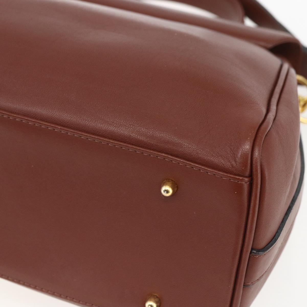 Valentino Garavani Vintage Handbag Leather, BROWN, LEATHER, Handbag