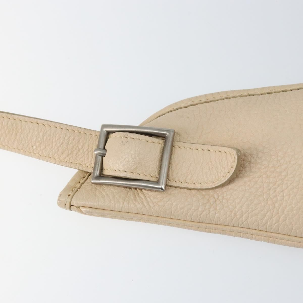 Hermes Massai Bag Leather, BEIGE, LEATHER, Shoulder bag