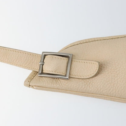 Hermes Massai Bag Leather, BEIGE, LEATHER, Shoulder bag