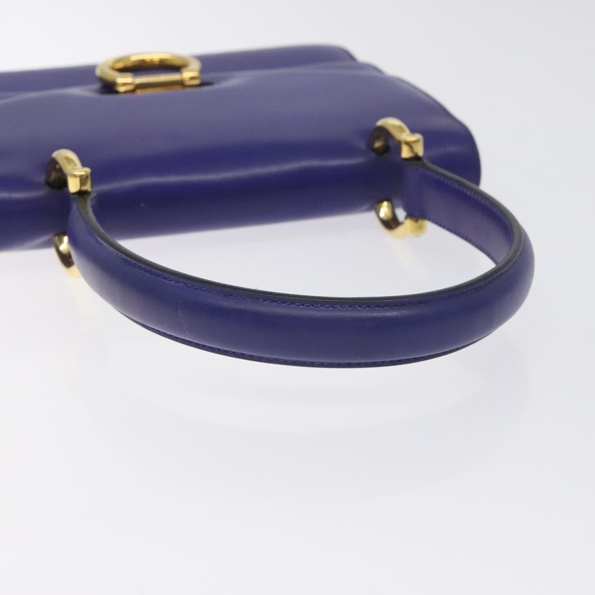 Celine Gancini Handbag Leather, PURPLE, LEATHER, Handbag