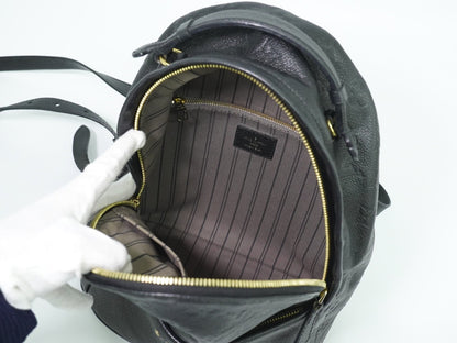 Louis Vuitton Sorbonne Backpack Monogram Empreinte Leather, BLACK, LEATHER, Backpack