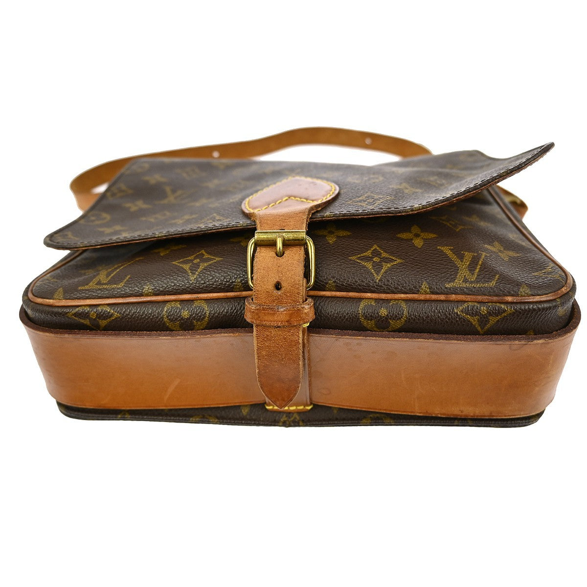 Louis Vuitton Cartouchiere Handbag Monogram Canvas, BROWN, CANVAS, Shoulder bag