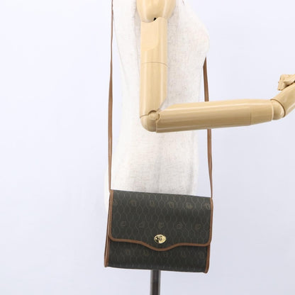 Christian Dior Vintage Honeycomb Flap Crossbody Bag Coated Canvas, KHAKI, CANVAS, Shoulder bag