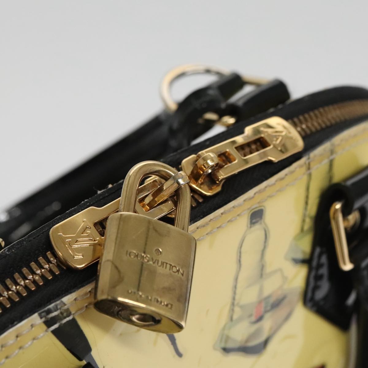 Louis Vuitton Alma Handbag Limited Edition Stickers Monogram Vernis, MULTICOLOUR, PATENT_LEATHER, Handbag