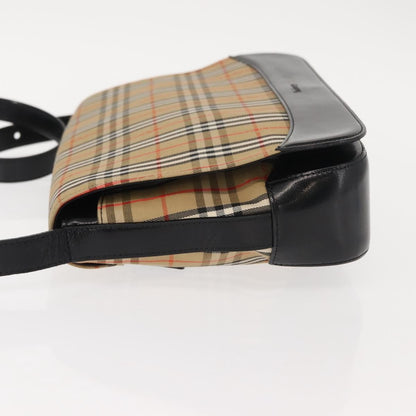 Burberry Nova check Shoulder bag Canvas, BEIGE, CANVAS, Shoulder bag