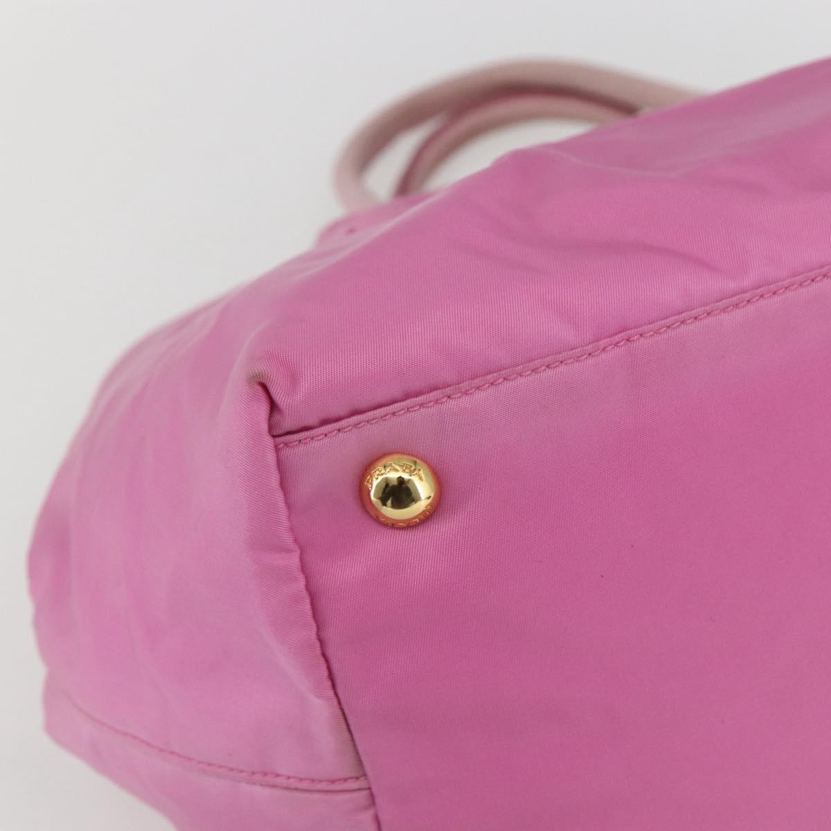Prada Bow Tote Tessuto with Leather, PINK, NYLON, Tote bag