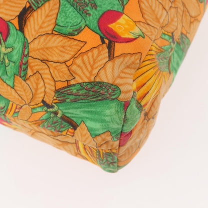 Hermes Beach Tote Printed Toile, ORANGE, CANVAS, Tote bag