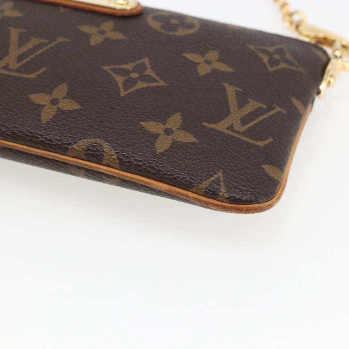 Louis Vuitton Milla Pochette Monogram Canvas, BROWN, CANVAS, Clutche & pouche