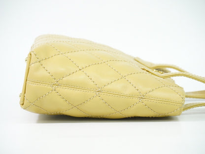 Chanel Surpique Tote Quilted Leather, BEIGE, LEATHER, Tote bag