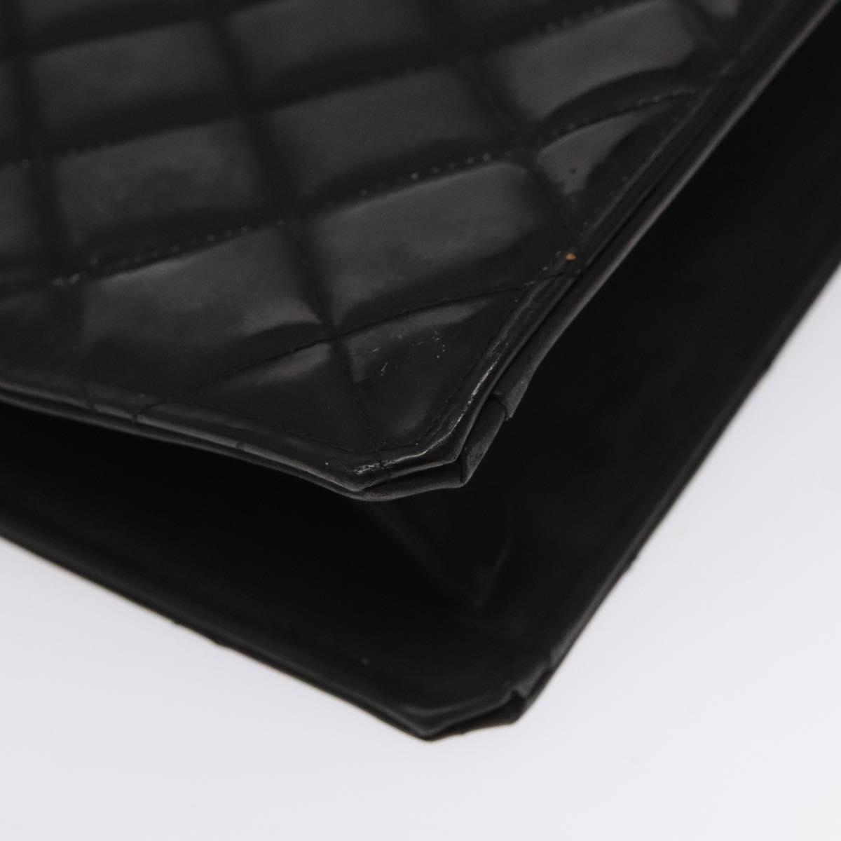 Chanel Vintage Chain Handle Tote Patent leather, BLACK, PATENT_LEATHER, Tote bag