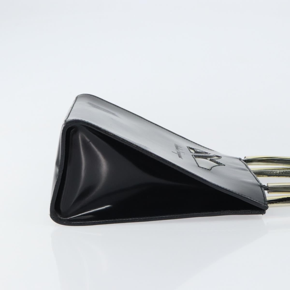 Salvatore Ferragamo Vintage Handbag Patent leather, BLACK, PATENT_LEATHER, Handbag