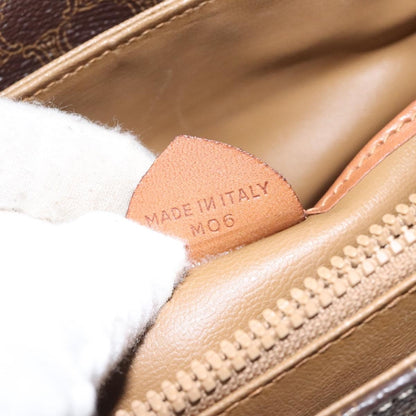 Celine Macadam Shoulder Bag Canvas, BROWN, CANVAS, Shoulder bag