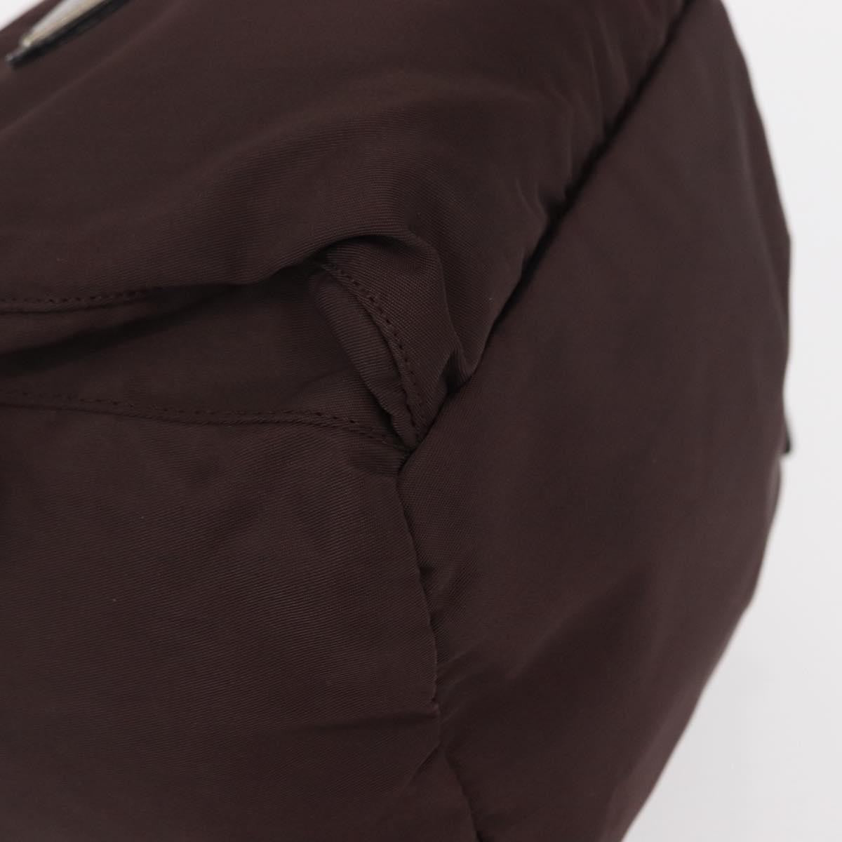 Prada Front Pocket Backpack Tessuto, BROWN, NYLON, Backpack