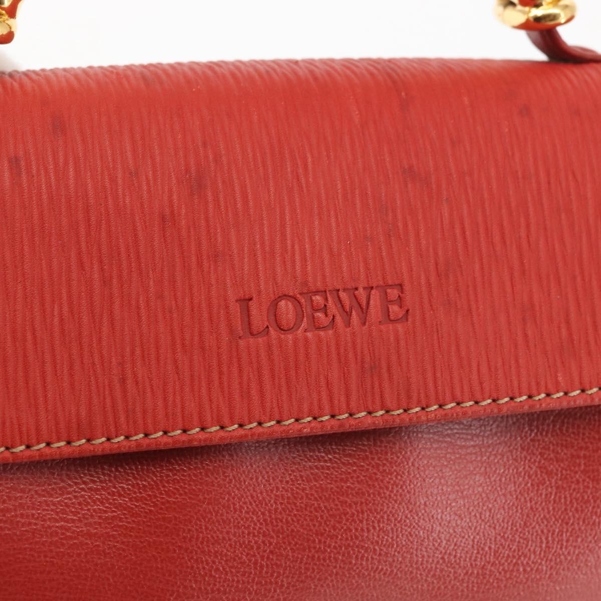 Loewe Vintage Velazquez Top Handle Bag Leather, RED, LEATHER, Handbag