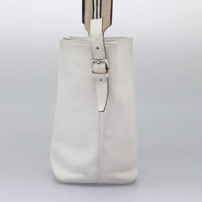 Burberry Shoulder Bag Leather, WHITE, LEATHER, Shoulder bag