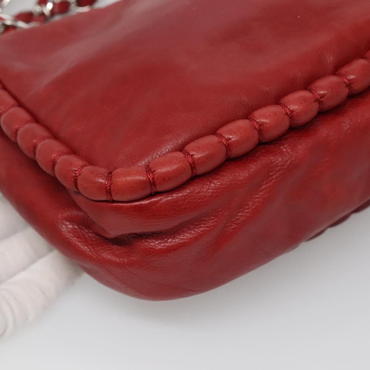 Chanel Timeless CC Flap Bag Leather, RED, LEATHER, Shoulder bag