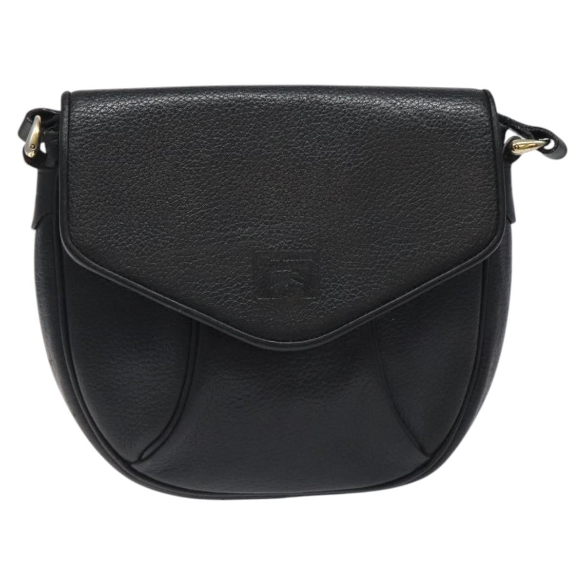 Burberry Flap Shoulder Bag Leather, BLACK, LEATHER, Shoulder bag