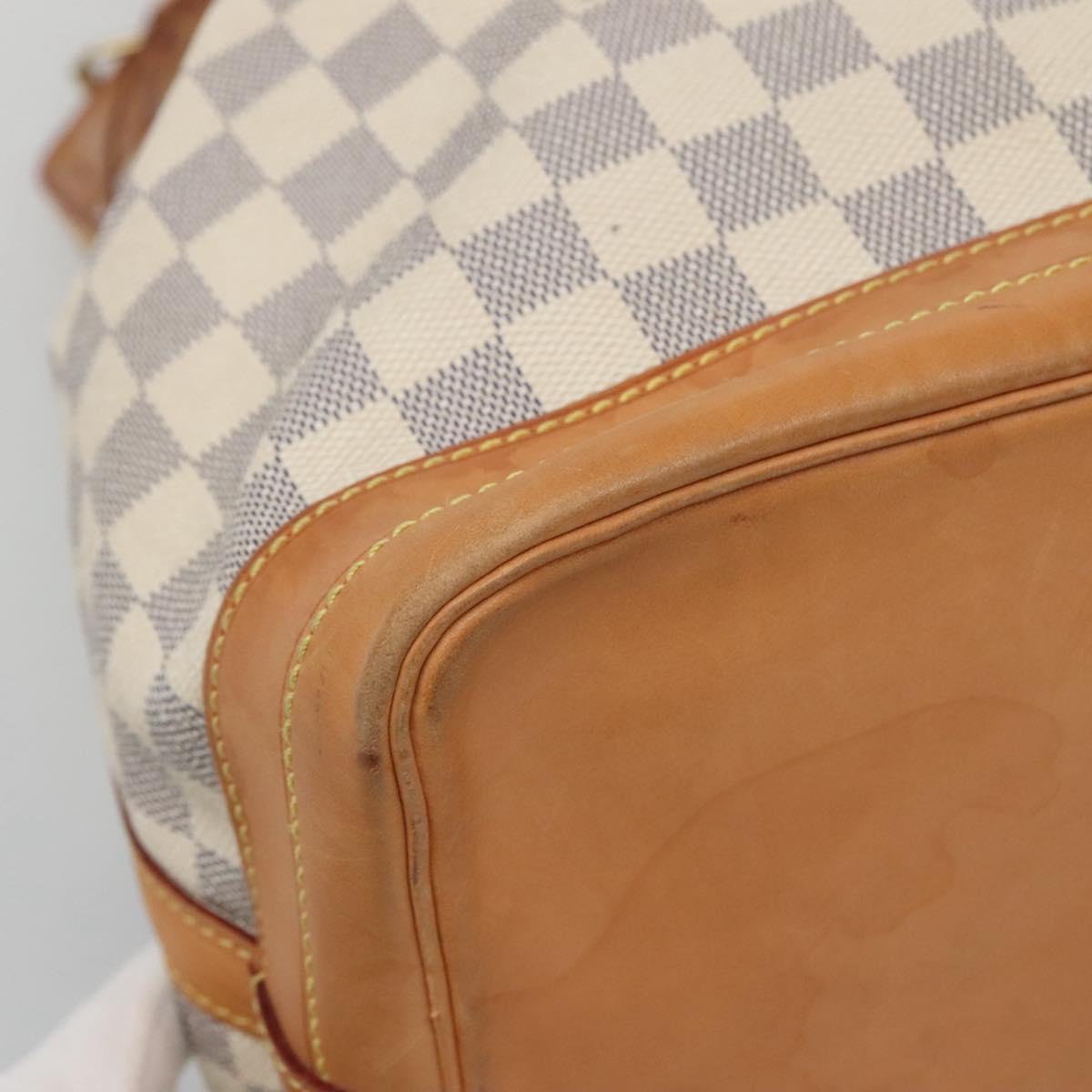 Louis Vuitton Noe Handbag Damier, WHITE, CANVAS, Handbag