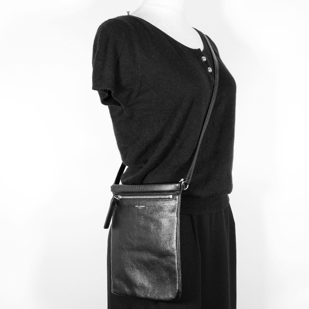 Saint Laurent Sac de Jour Bag Leather, BLACK, LEATHER, Shoulder bag