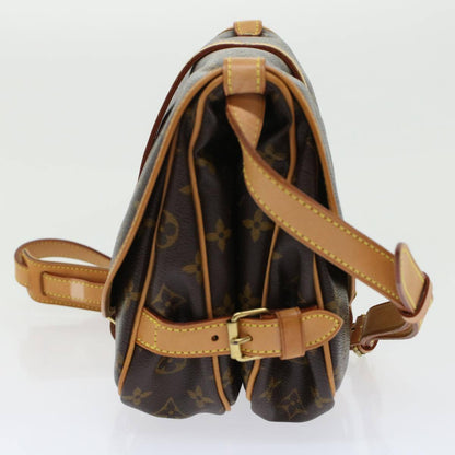 Louis Vuitton Saumur Handbag Monogram Canvas, BROWN, CANVAS, Shoulder bag