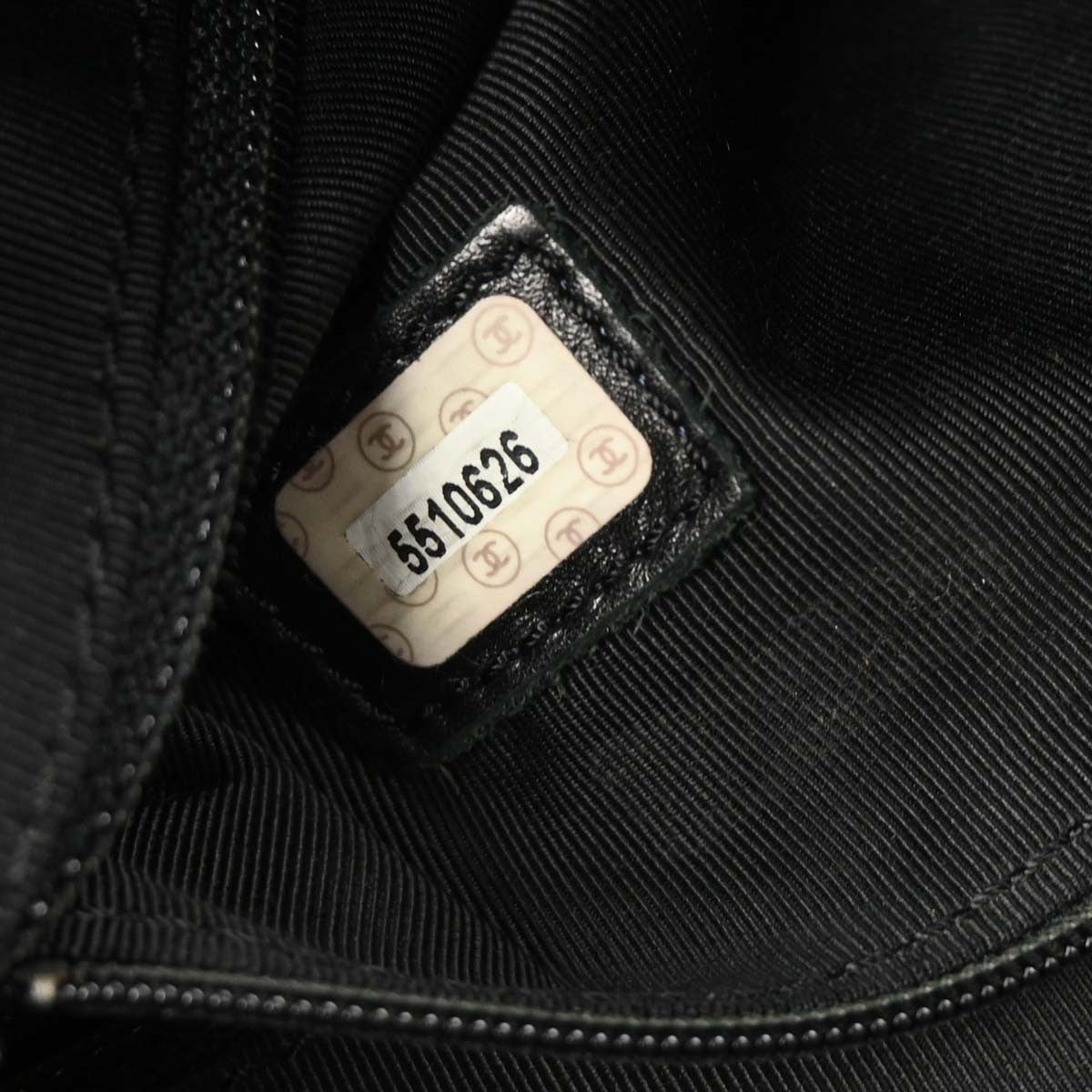 Chanel Vintage CC Resin Chain Tote Leather, BLACK, LEATHER, Tote bag