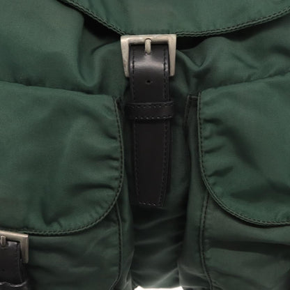 Prada Double Front Pocket Backpack Tessuto, GREEN, NYLON, Backpack