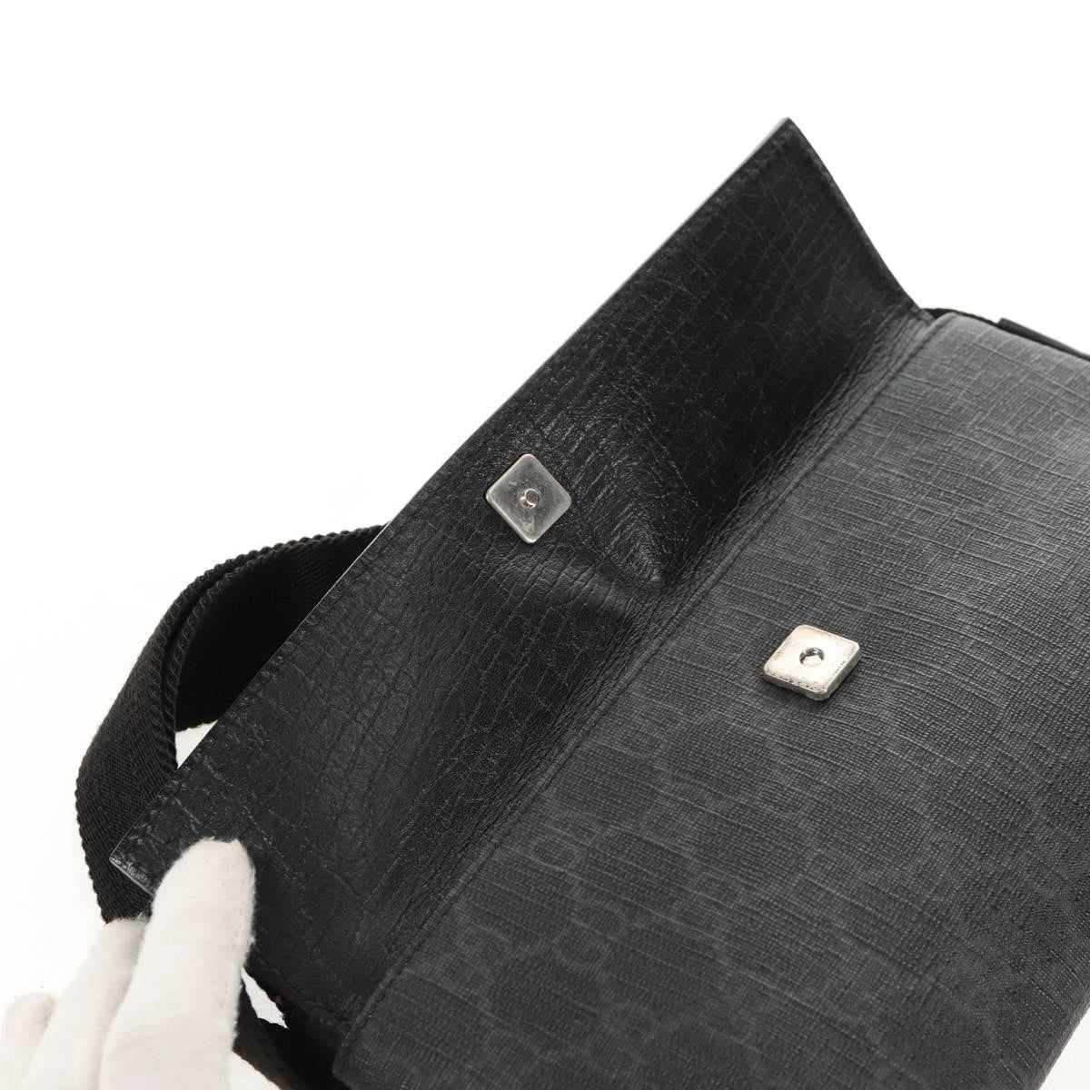 Gucci Waist Bag GG Coated Canvas, BLACK, CANVAS, Shoulder bag