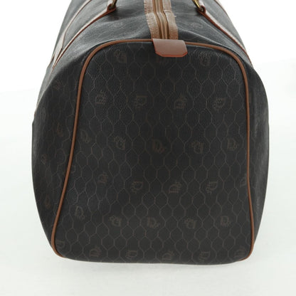 Christian Dior Vintage Honeycomb Boston bag Canvas and Leather, BLACK, PVC, Travel bag