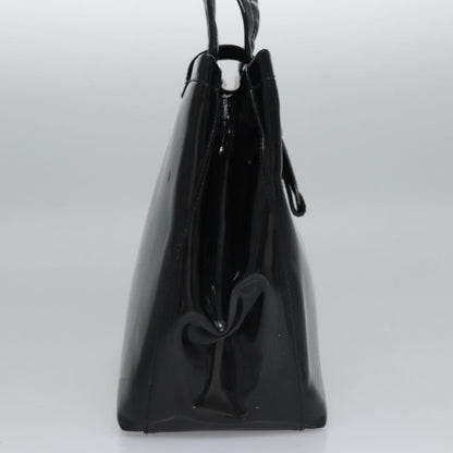 Salvatore Ferragamo Vara Tote Patent Leather, BLACK, PATENT_LEATHER, Handbag