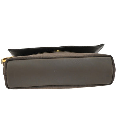 Salvatore Ferragamo Vala Shoulder Bag Canvas, Brown, Canvas, Shoulder Bag