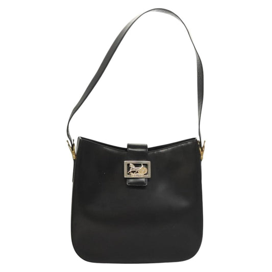 Celine Horse Carriage Shoulder bag Leather, BLACK, LEATHER, Shoulder bag
