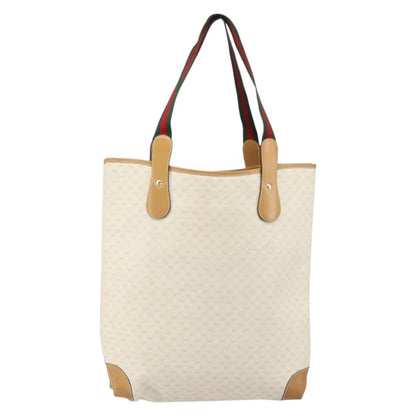 Gucci Vintage tote Canvas, WHITE, PVC, Tote bag