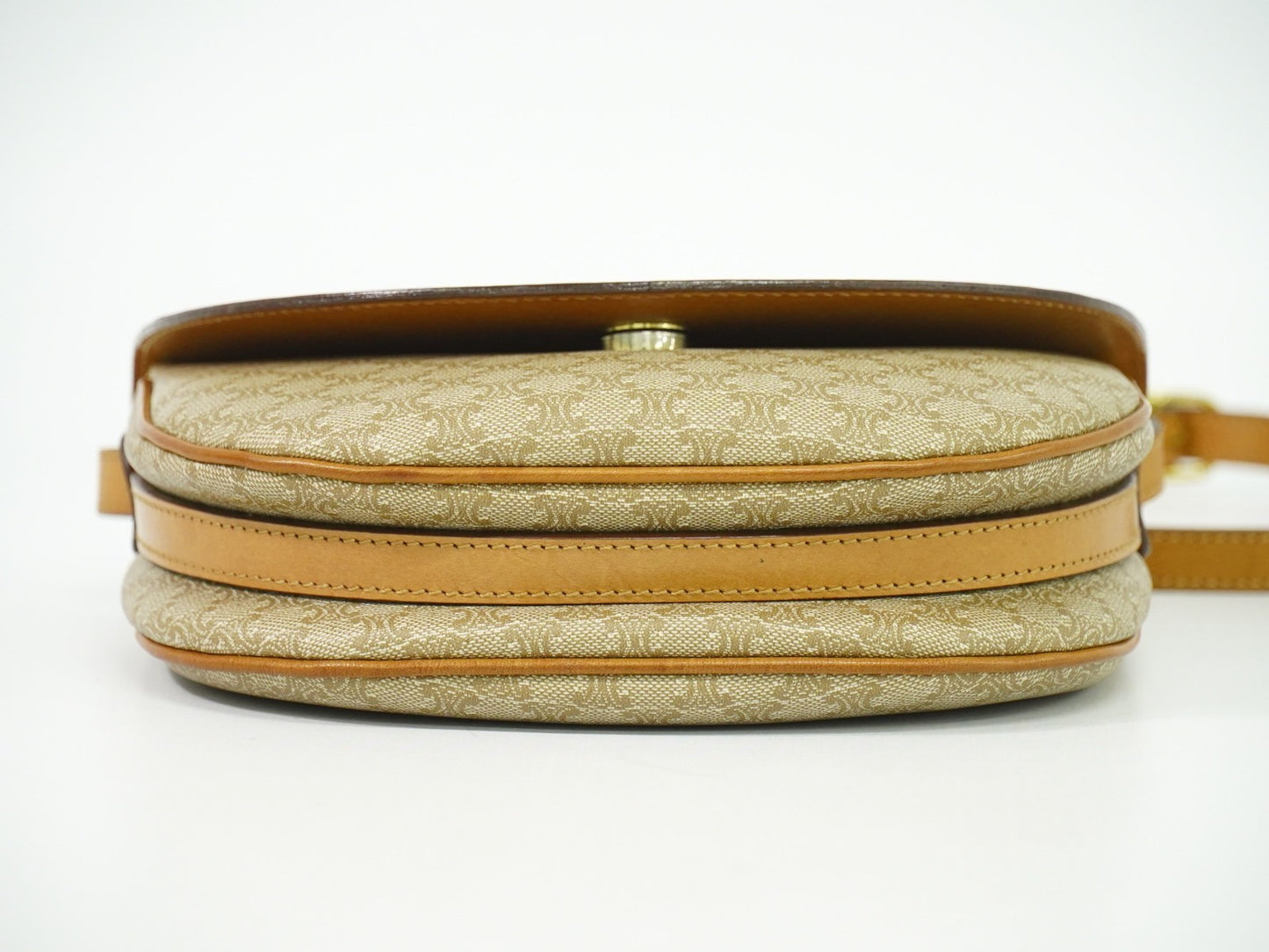 Celine Macadam Shoulder Bag PVC Leather, BEIGE, PVC, Shoulder bag