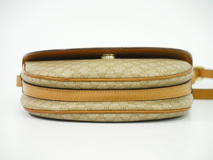 Celine Macadam Shoulder Bag PVC Leather, BEIGE, PVC, Shoulder bag