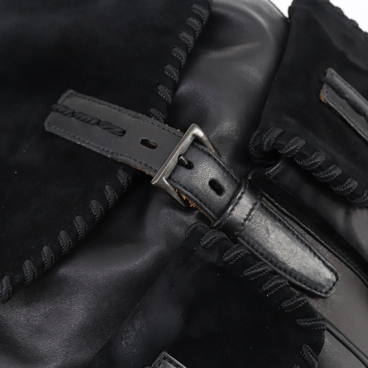 Prada Vela Double Front Pocket Backpack Leather, BLACK, LEATHER, Backpack