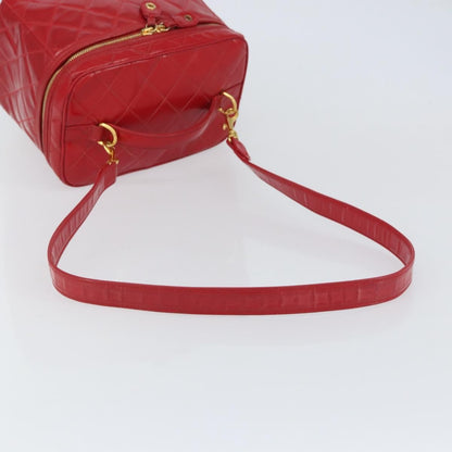Chanel Vintage Vanity Case Patent, RED, PATENT_LEATHER, Handbag
