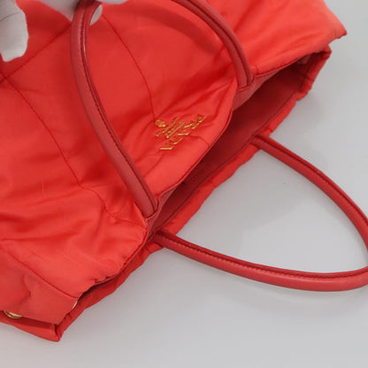 Prada Convertible Tote Quilted Tessuto, ORANGE, NYLON, Handbag