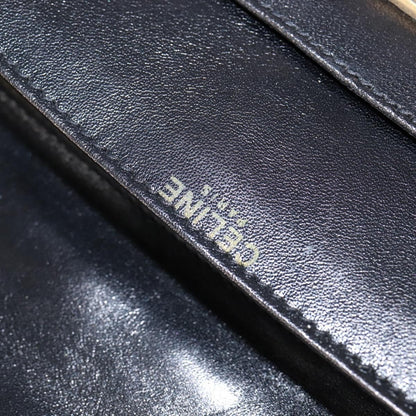 Celine Vintage Triomphe Shoulder Bag Leather, BROWN, LEATHER, Shoulder bag